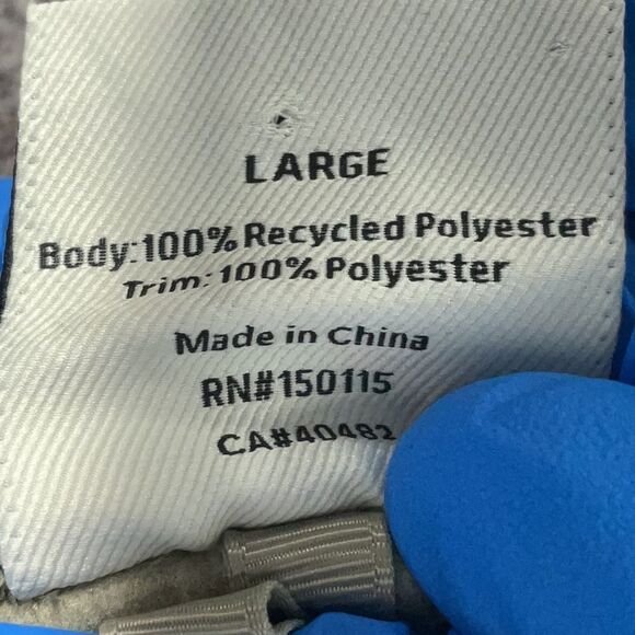 Varley Daniel Fleece Tan Sage Green 100% Recycled Polyester Teddy Pull Over - Picture 5 of 9